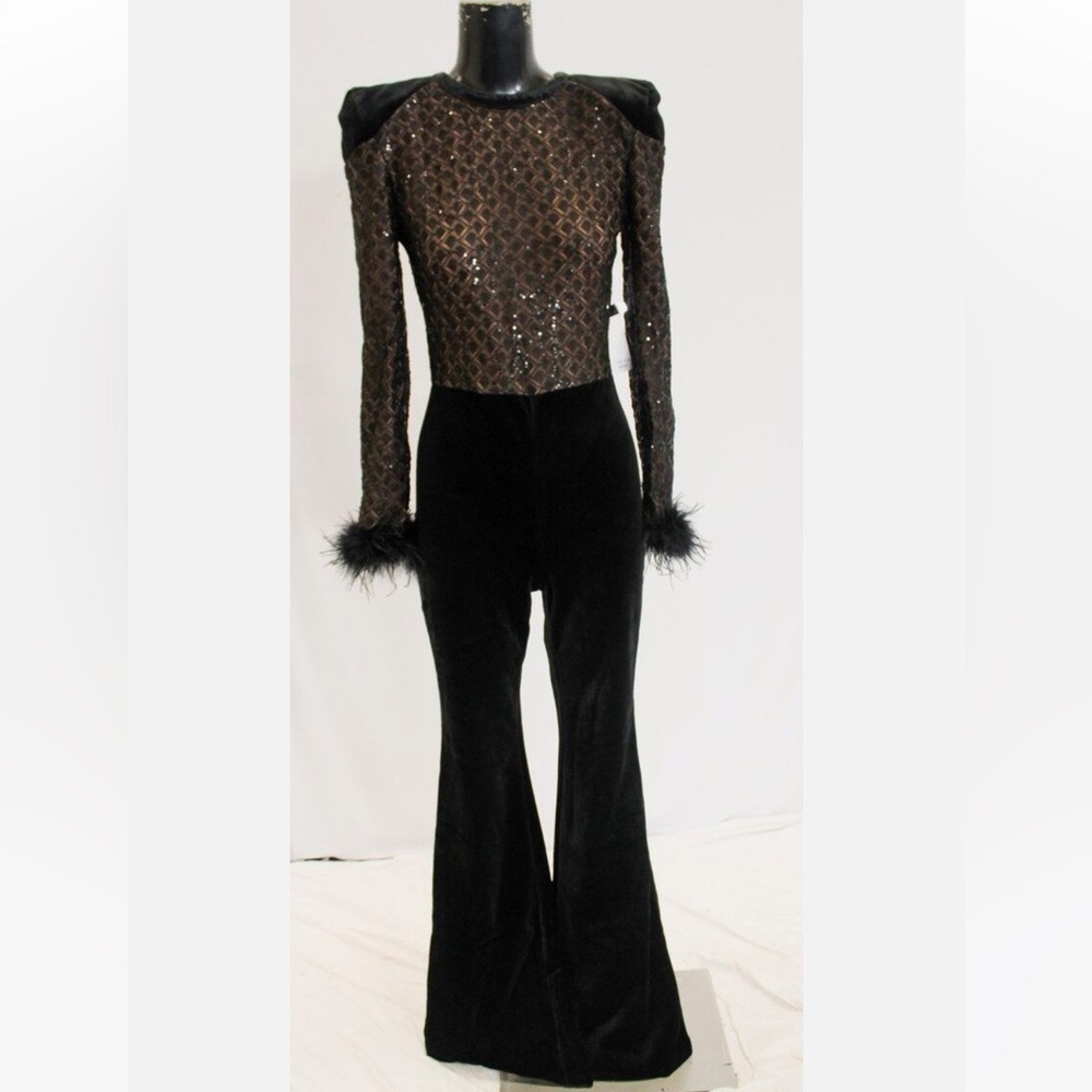 Nadine Merabi Sequin Jumpsuit